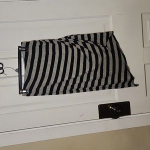 Women's Bobeau Asymmetrical Black and Gray Skirt